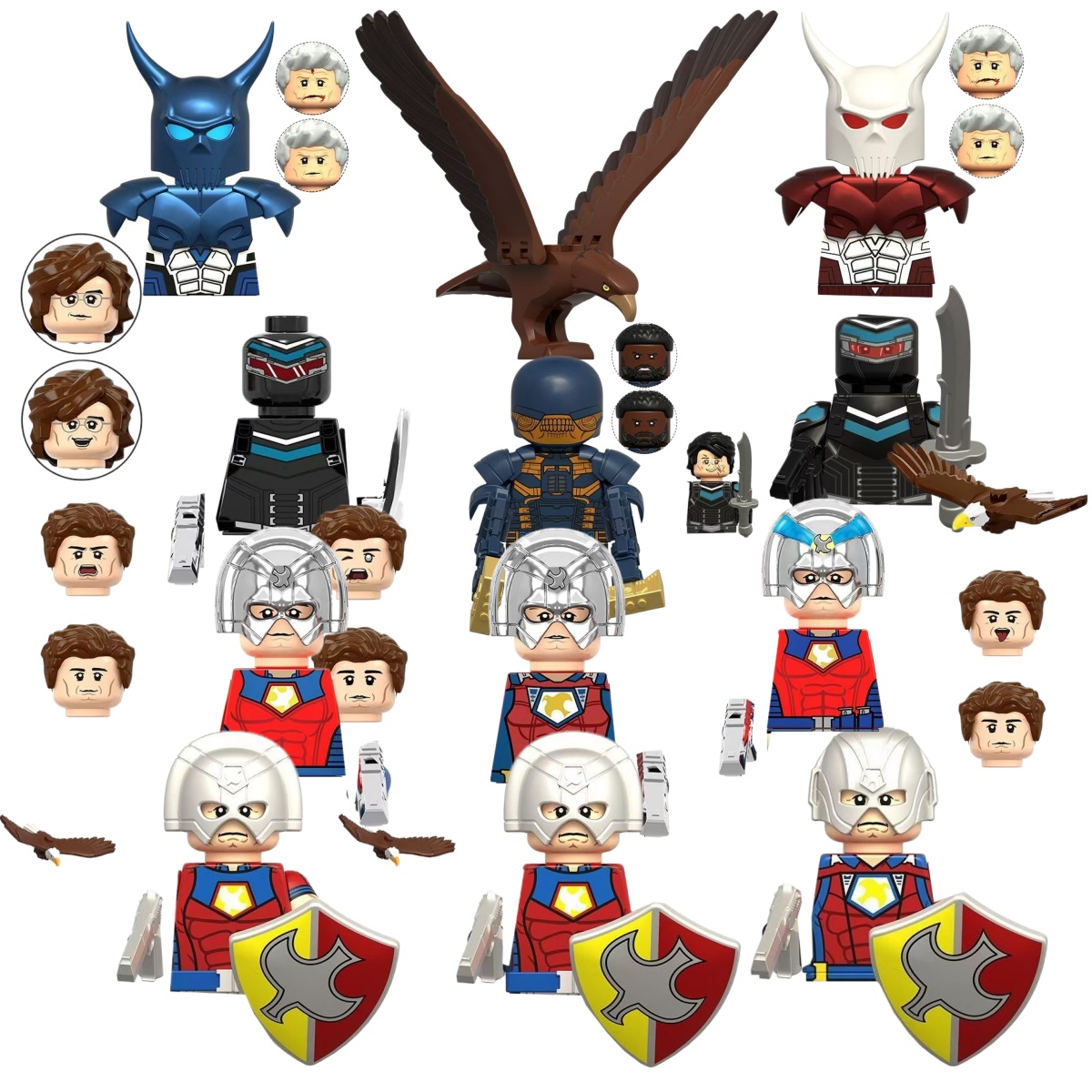 SuicideSquad Peacemaker Naga B - Lego Minifigure Holder ulasan dan harga
